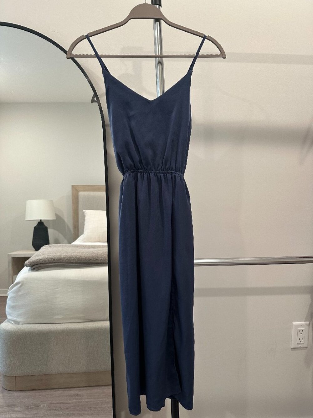 NWT Design Lab Lord & Taylor Navy Blue Maxi Dress in XS/TP